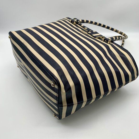 Kate Spade Cedar Street Offshore Blue & Ivory French Striped Harmony Tote - Picture 9 of 11